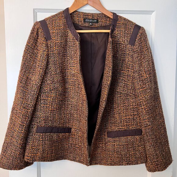 Vintage Jones New York Woman Collection Tweed Blazer • Size 16W - Picture 2 of 6